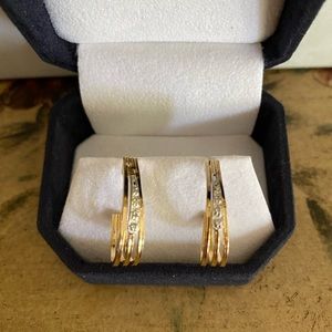 14k Gold Diamond Earrings